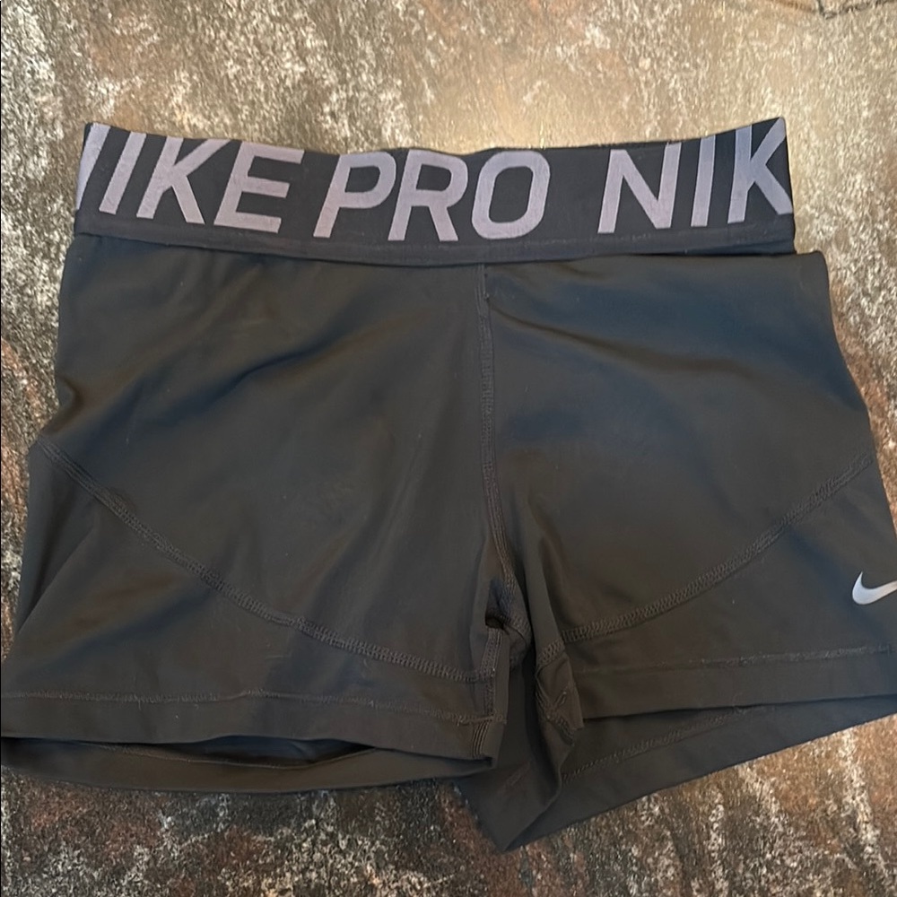 Nike Women's Pro 3 Inch Compression Shorts- Black/White, Medium